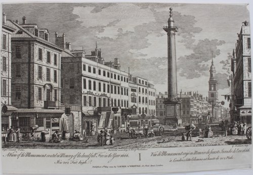 A View of the Monument Erected in Memory of the Dreadfull Fire in the Year 1666. It is 202 Feet High.