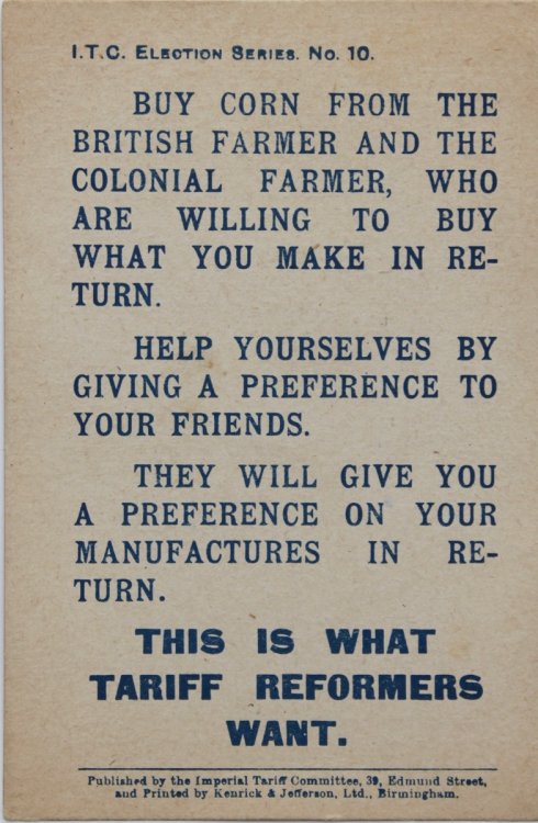 I.T.C. Election Series No. 10. Buy Corn from the British Farmer.