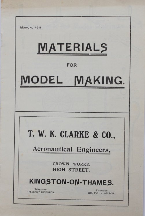 Materials for Model Making.