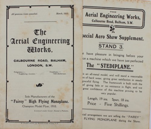 Brochure [with] Special Aero Show Supplement.