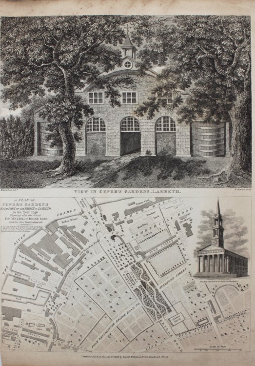 View in Cuper’s Gardens, Lambeth.