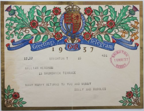 Telegram designed by McDonald Gill.