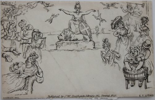 Letter Sheet, cover only, Mulready caricature, by Madeley.