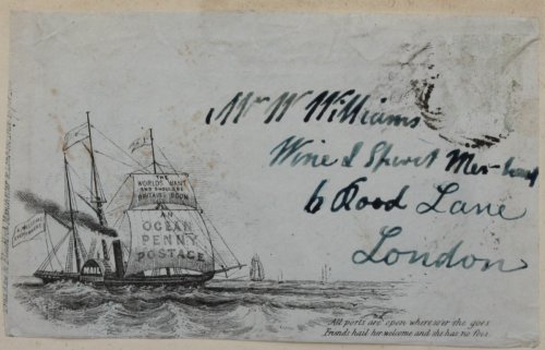 Ocean Penny Postage envelope cover.