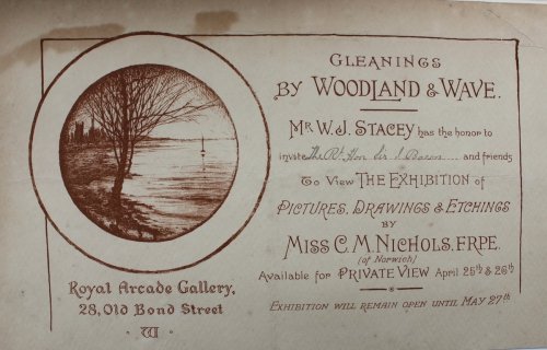 Gleanings by Woodland and Wave.exhibition of Pictures, Drawings and Etchings.