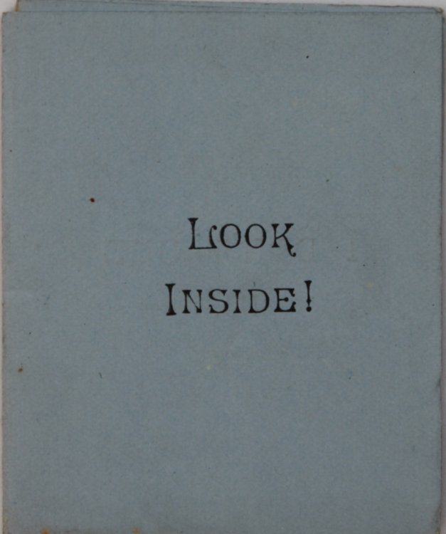Novelty fold out advert.