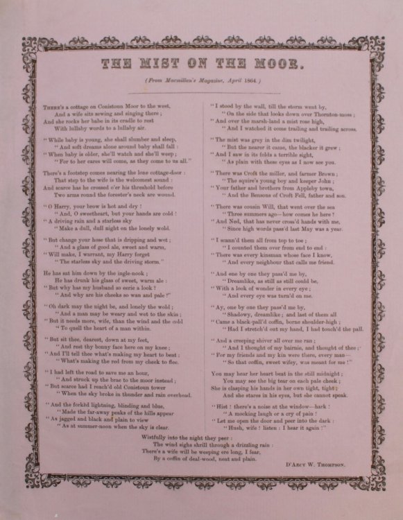 The Mist on the Moor. (From Macmillan’s Magazine, April 1864).