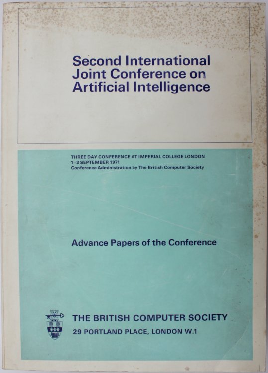 Second International Joint Conference on Artificial Intelligence. Three Day Conference at Imperial College London.