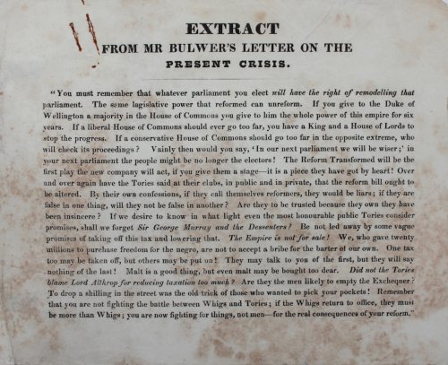 Extract from Mr Bulwer’s Letter on the Present Crisis.