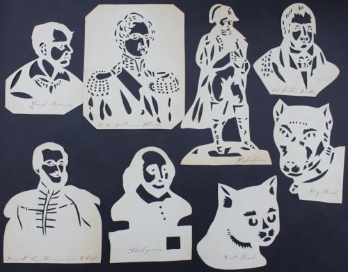 Collection of Eight Identified Silhouette Figures.
