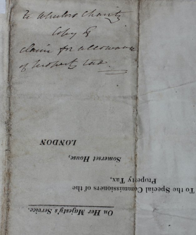 Form for Claim for Allowances for the Duty Assessed and Paid on the Rents and Profits of Messuages, Lands, Tenements, and Hereditaments, belonging to any Hospital, Public School, or Alms-house, or vested in Trustees for Charitable Purposes, for the Year ending 5th April, 1849.