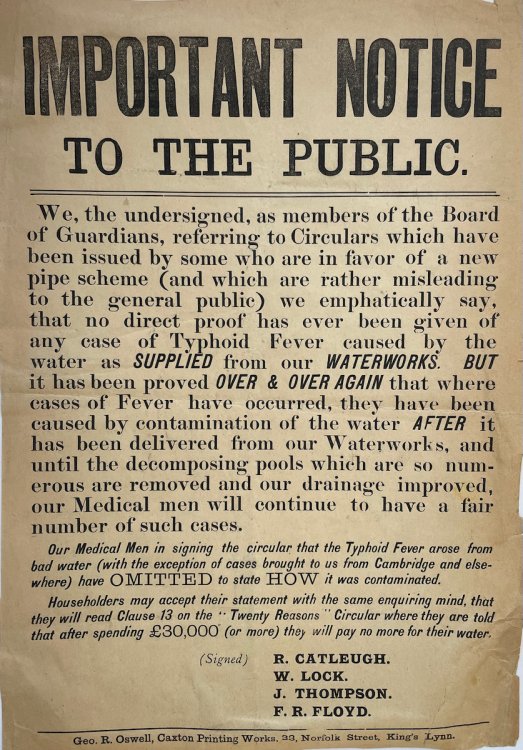 Important Notice to the Public.