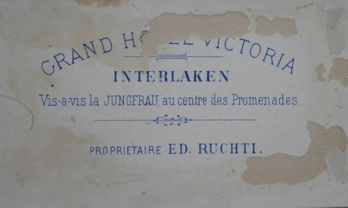 Grand Hotel Victoria. Proprietaire Ed. Ruchti.