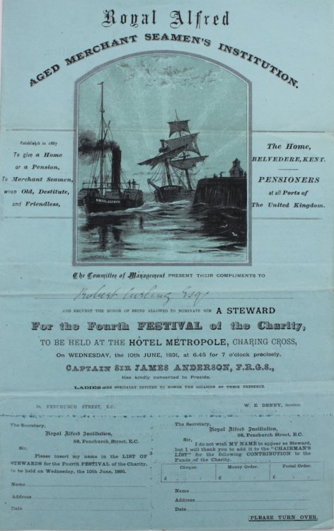 Nomination of a Steward for the Fourth Festival of the Charity.