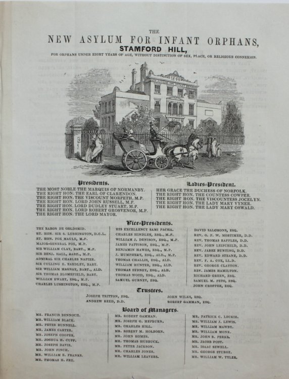 The New Asylum for Infant Orphans, Stamford Hill.