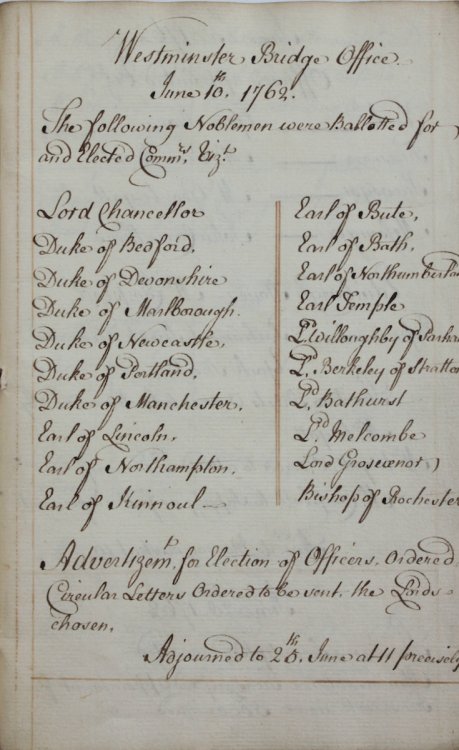 Manuscript Minute Book. [Clerk of Works]