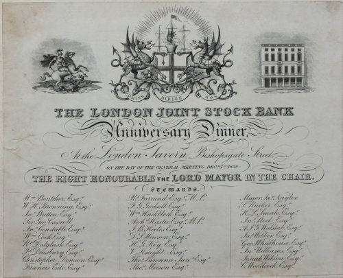 Anniversary Dinner at the London Tavern, Bishopgate Street on the Day of the General Meeting.