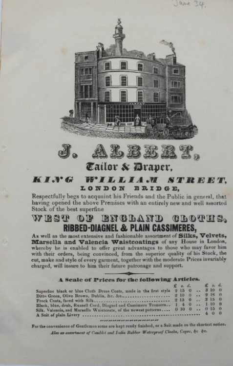 Tailor & Draper, King William Street, London Bridge.