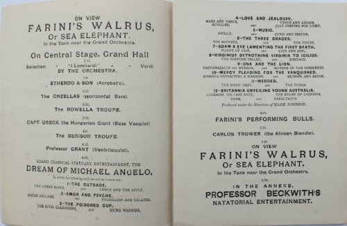 Programme and Complete Arrangements for the Day. Wednesday, October 10th, 1883.