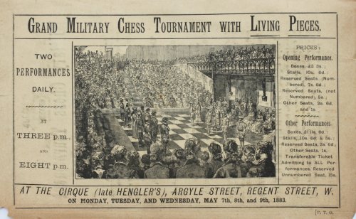 Grand Military Chess Tournament With Living Pieces.