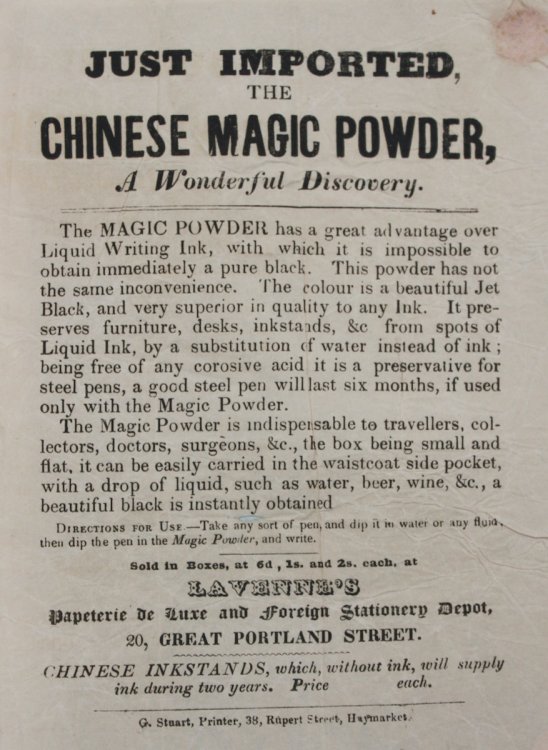Just Imported, the Chinese Magic Powder, a Wonderful Discovery.