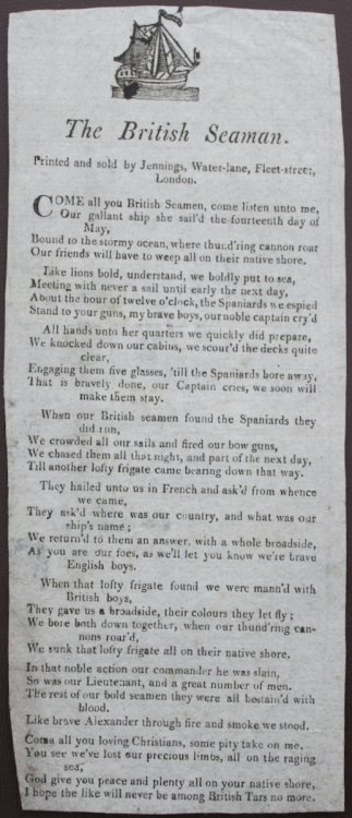 The British Seaman. [slip song]