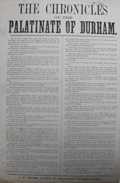 The Chronicles of the Palatinate of Durham.
