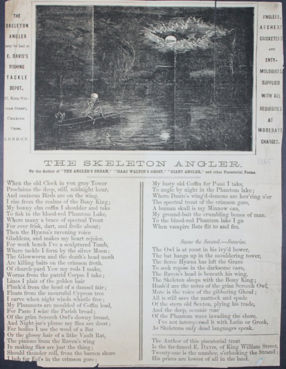 The Skeleton Angler. By the author of &ldquo;The Angler&rsquo;s Dream,&rdquo; &ldquo;Isaac Walton&rsquo;s Ghost,&rdquo; &ldquo;Giant Angler,&rdquo; and other Piscatorial Poems.