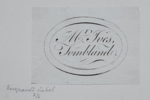 Engraved Label or Book Ticket.