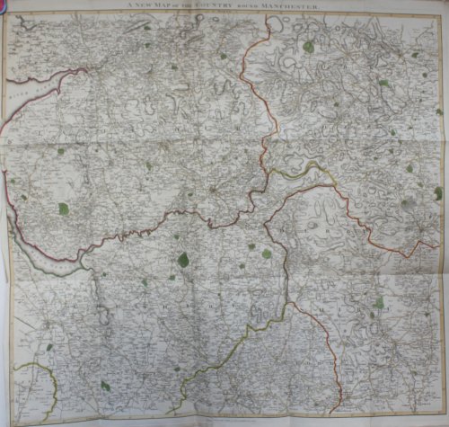 A New Map of the Country Round Manchester.