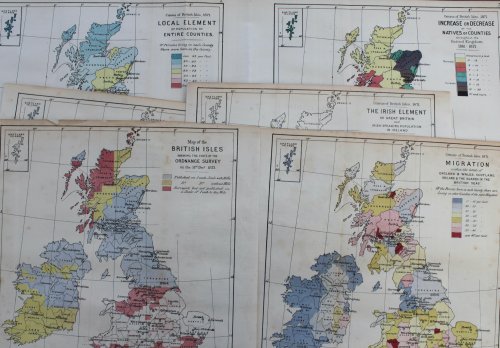 A Series of 8 Maps Issued to Illustrate the Results of the Census.