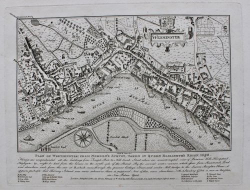 Plan of Westminster; From Norden’s Survey, Taken in Queen Elizabeth’s Reign, 1593.