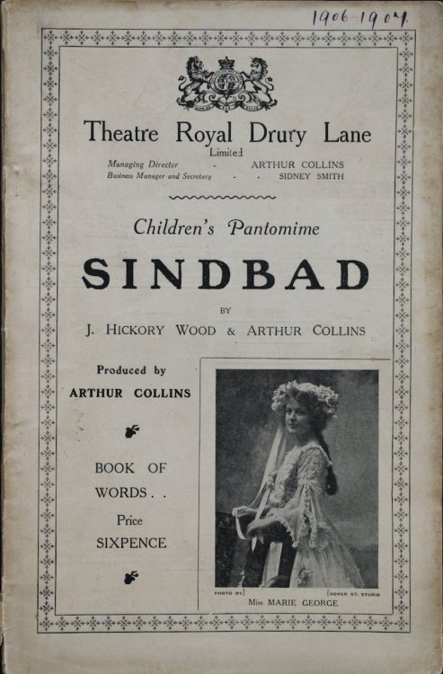 Children’s Pantomime, Sinbad the Sailor. [Book of Words]