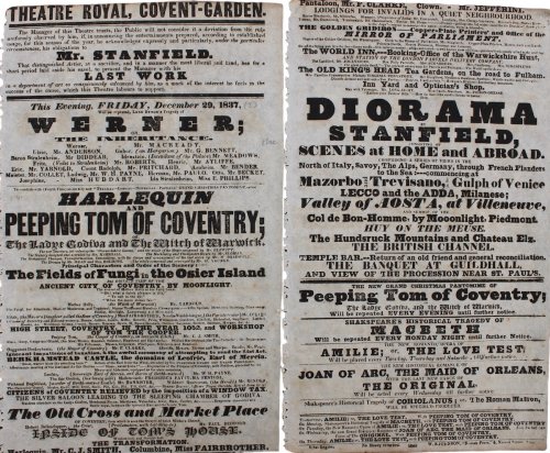 Harlequin and Peeping Tom of Coventry. Werner; or the Inheritance. Diorama of Stanfield. Etc.