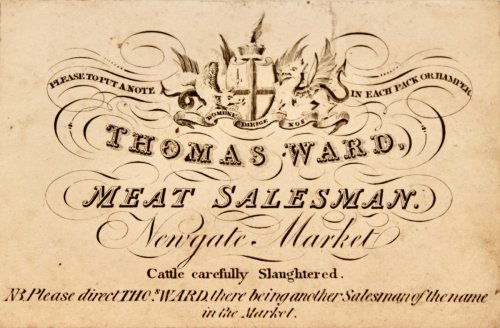 Thomas Ward, Meat Salesman, Newgate Market.