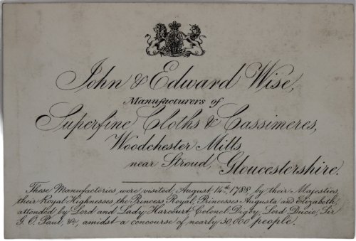 Manufacturers of Superfine Cloths and Cassimeres,