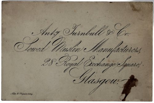 Image for Sewed Muslin Manufacturers, 28 Royal Exchange Square, Glasgow. Sewed Muslin Manufacturers, 28 Royal Exchange Square, Glasgow.