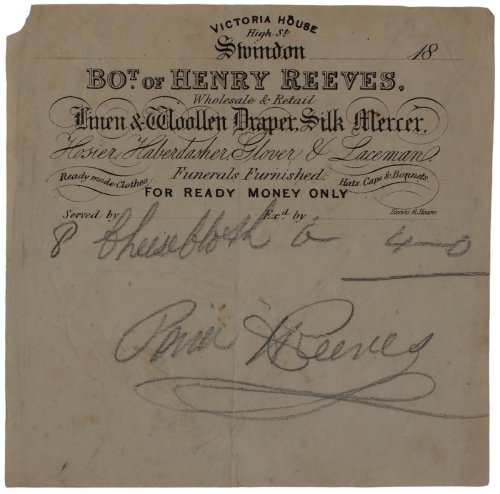 Wholesale & Retail Linen & Woollen Draper, Silk Mercer, Hosier, Haberdasher, Glover & laceman. Ready Made Clothes, Hats, Caps & Bonnets, Funerals Furnished.