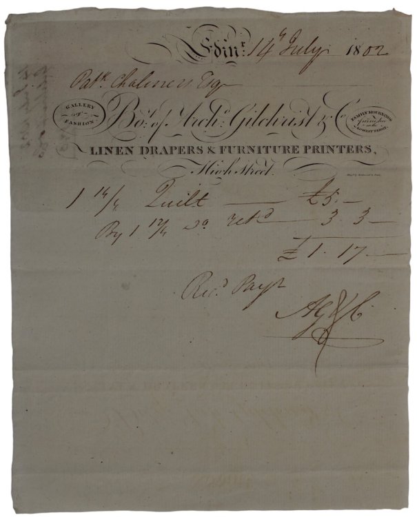 Image for Linen Draper & Furniture Printers. Gallery of Fashion. Family Mournings furnished on the Lowest Terms. Linen Draper & Furniture Printers. Gallery of Fashion. Family Mournings furnished on the Lowest Terms.