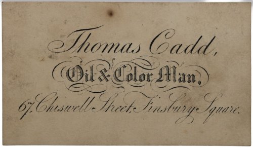 Image for Oil and Color Man, 67, Chiswell Street, Finsbury Square. Oil and Color Man, 67, Chiswell Street, Finsbury Square.