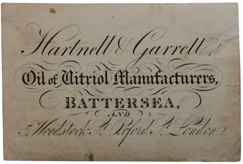 Image for Oil & Vitriol Manufacturers, Battersea, and 5 Woodstock St., Oxford St. London. Oil & Vitriol Manufacturers, Battersea, and 5 Woodstock St., Oxford St. London.