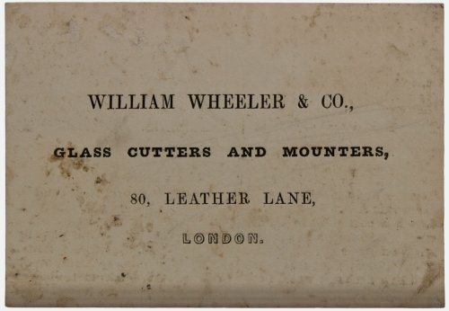 Image for Glass Cutters and Mounters. 80, Leather Lane, London. Glass Cutters and Mounters. 80, Leather Lane, London.