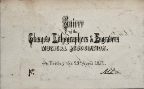Soiree [Ticket] On Friday the 23rd. April 1851.