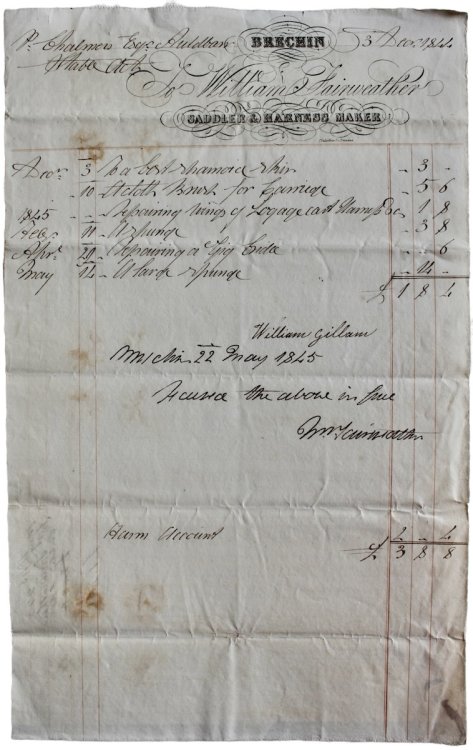 Saddler & Harness Maker, Brechin.