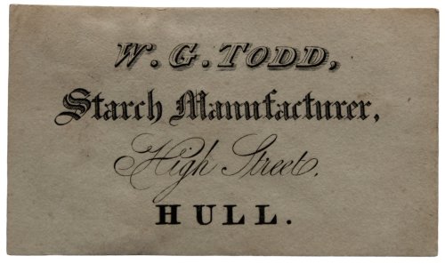 Starch Manufacturer, High Street, Hull.
