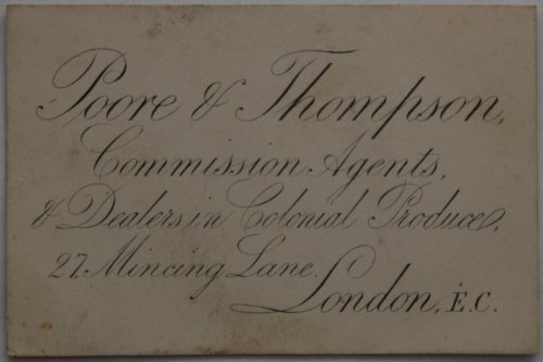 Image for Commission Agents & Dealers in Colonial Produce. 27, Mincing Lane, London, E.C. Commission Agents & Dealers in Colonial Produce. 27, Mincing Lane, London, E.C.