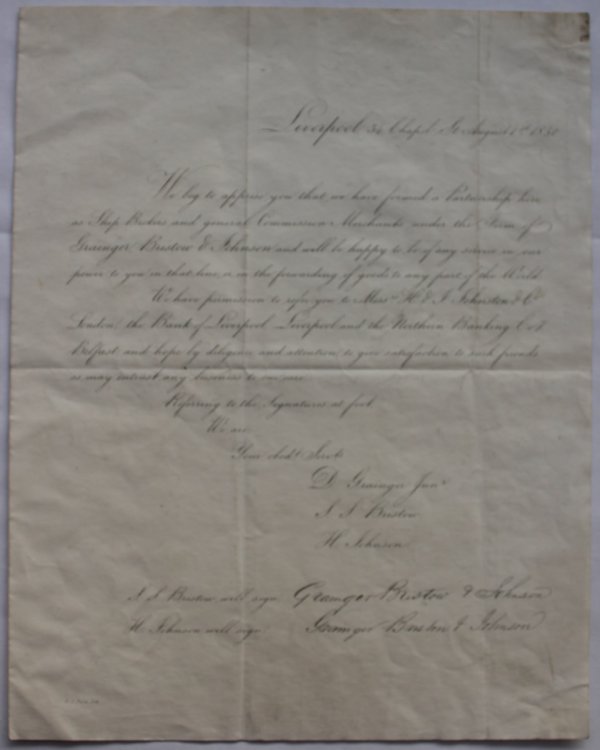Printed Partnership Declaration for customers.