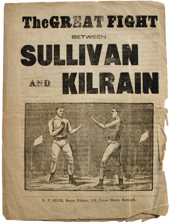 The Great Fight Between Sullivan and Kilrain.