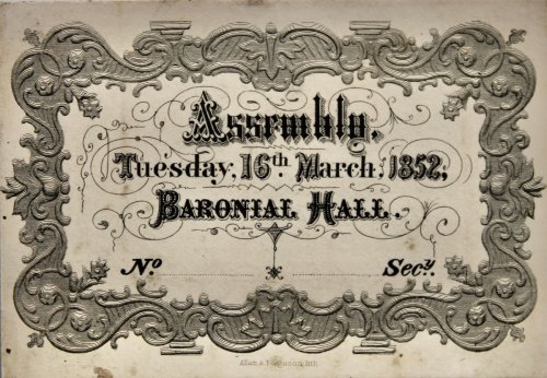 Assembly, 16th. March, 1852, Baronial Hall. No.