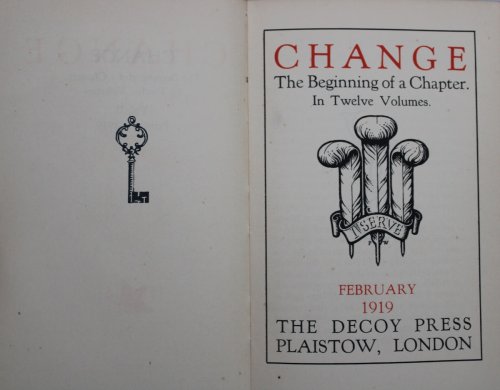 Change, The Beginning of a Chapter. Volume II.